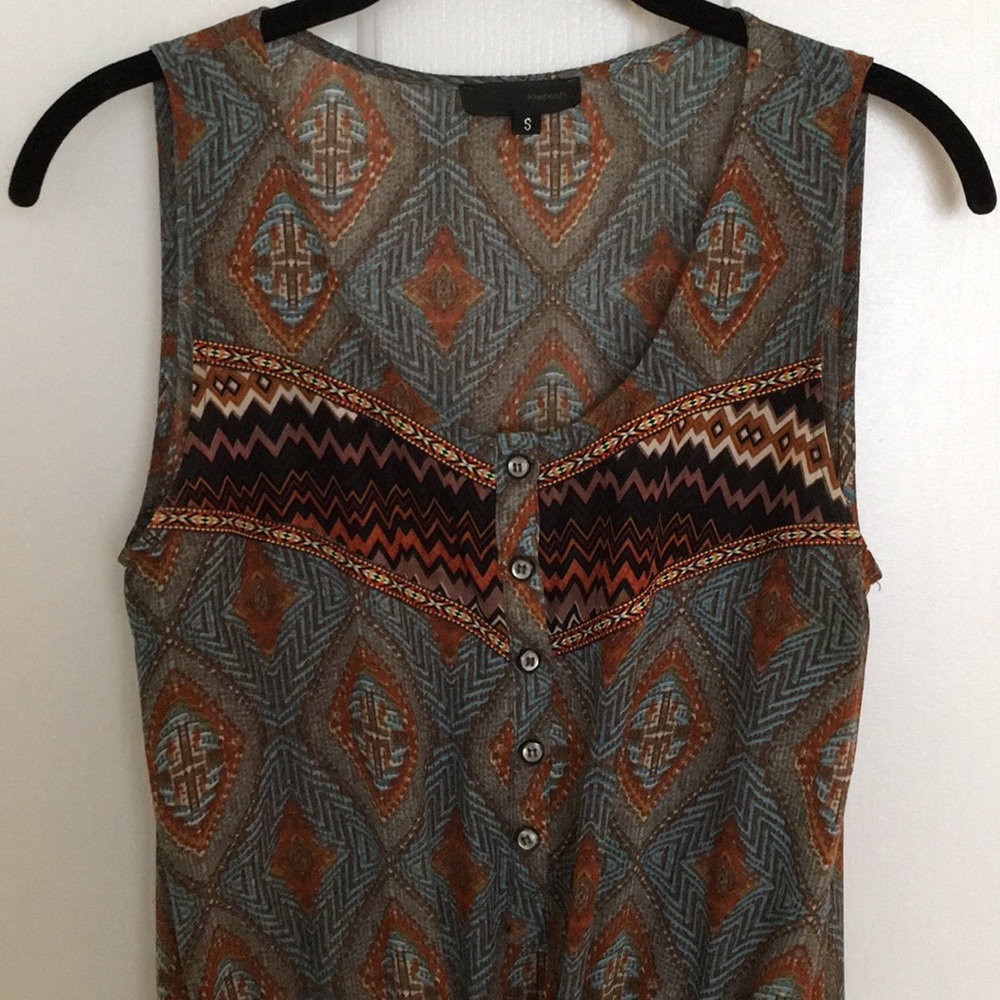 Tribal print jumper with pockets